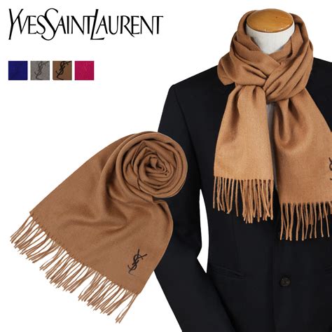ysl mens wool scarf